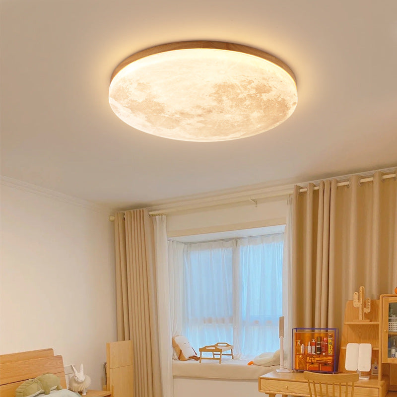 Moon Round Flush Mount Ceiling Light lifestyle