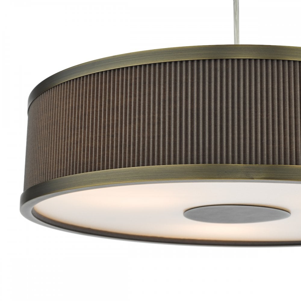 Alvaro 3 Light Single Pendant – Antique Bronze Mushroom