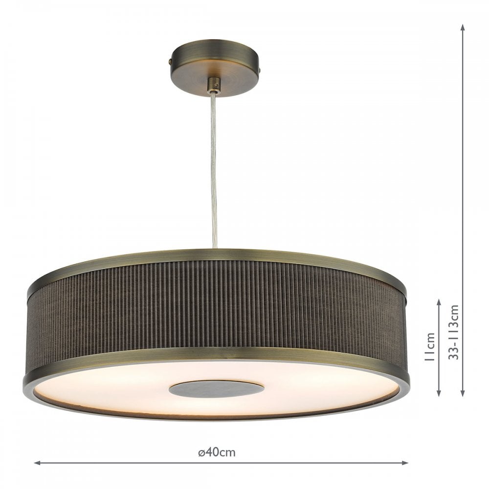 Alvaro 3 Light Single Pendant – Antique Bronze Mushroom