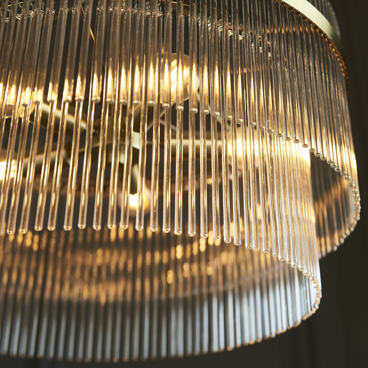 Marietta 5 Light Pendant – Antique Brass & Clear Glass