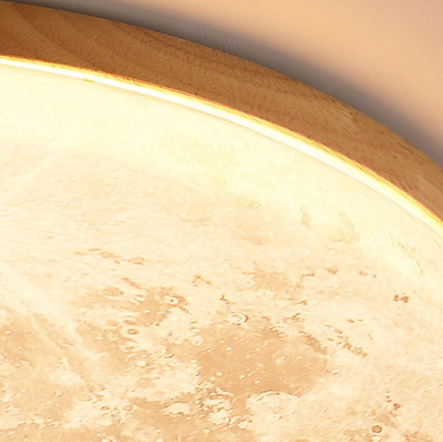 Moon Round Flush Mount Ceiling Light detail