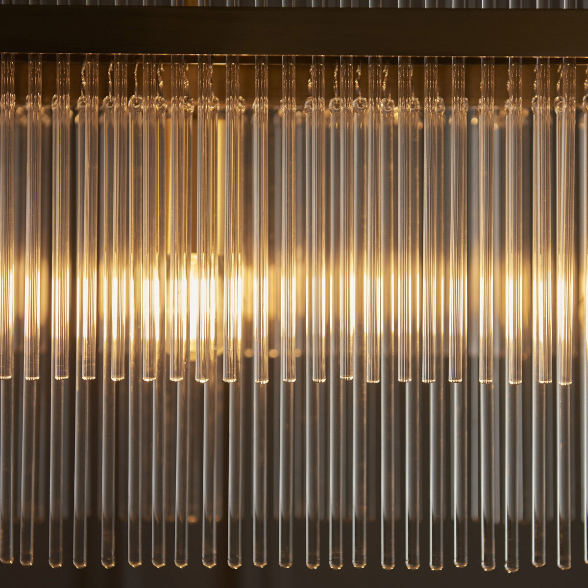 Marietta 4 Light Linear Pendant – Antique Brass & Clear Glass