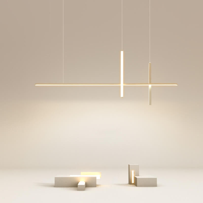 Long Line LED Chandelier White