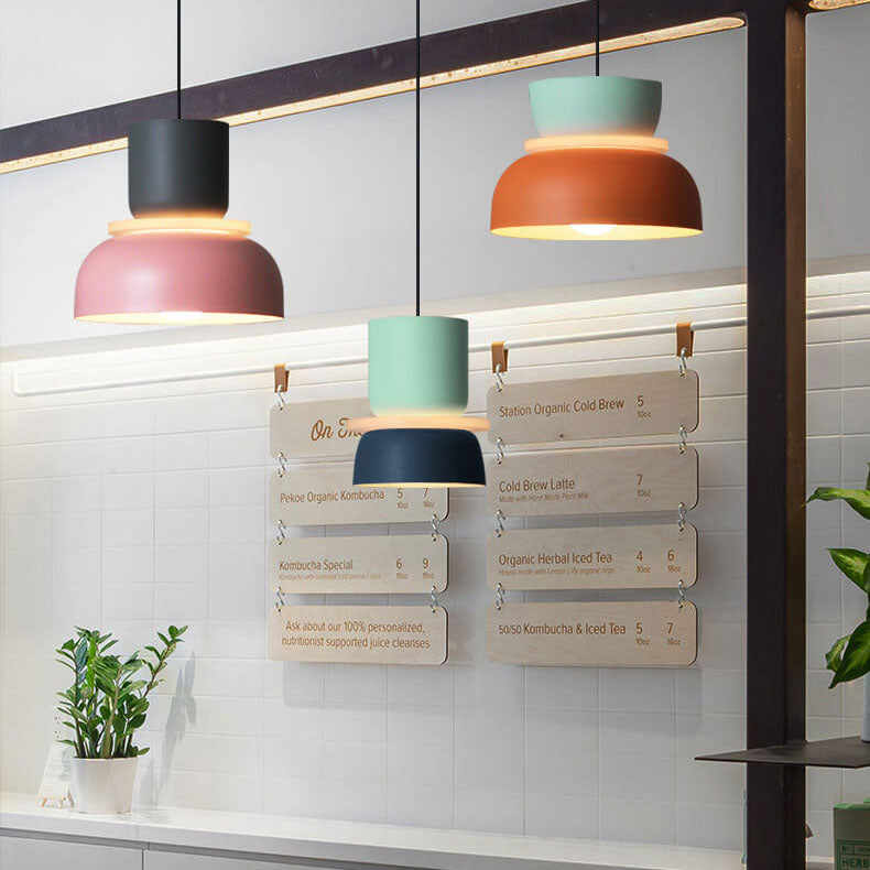 Macaron Pendant Light Small Green Blue
