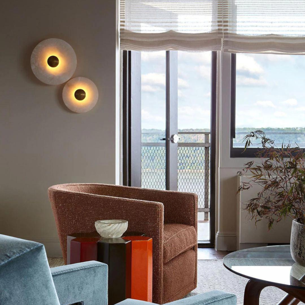 Alabaster Radiance Minimalist Elegance Wall Lamp