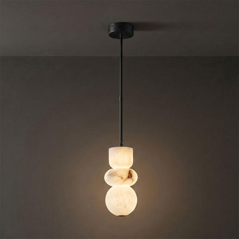 Alabaster Totem Pendant Light