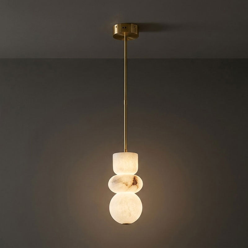 Alabaster Totem Pendant Light