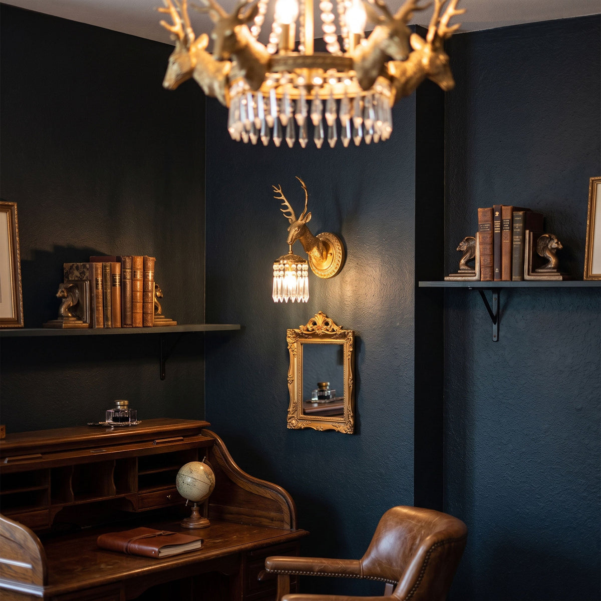 Antler Crystal Wall Light