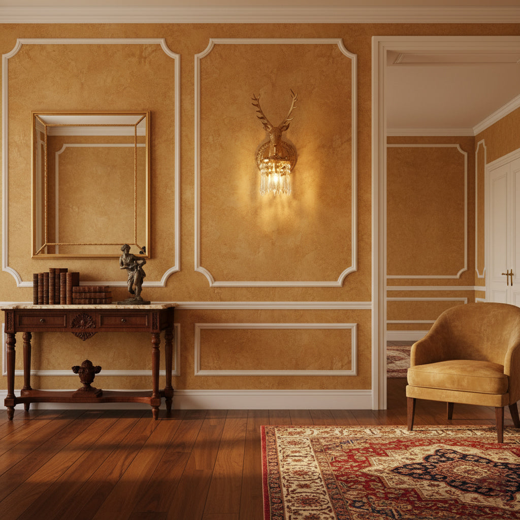 Antler Crystal Wall Light