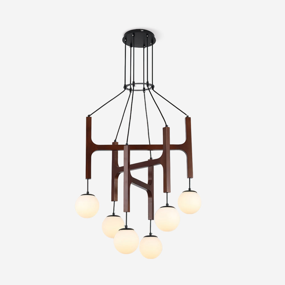 Astra Wood Chandelier detail