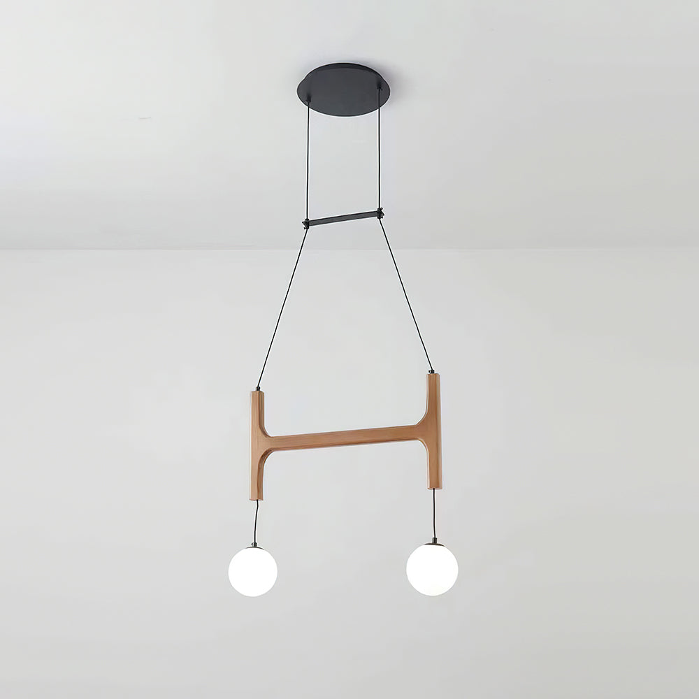 Astra Wood Chandelier 2 Heads Wood