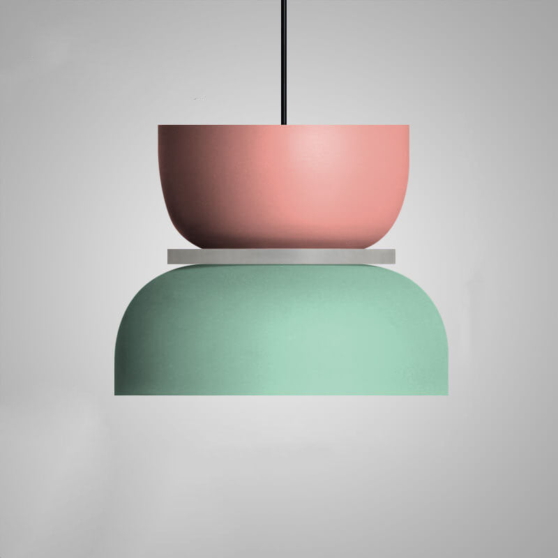 Macaron Pendant Light Medium Pink Green