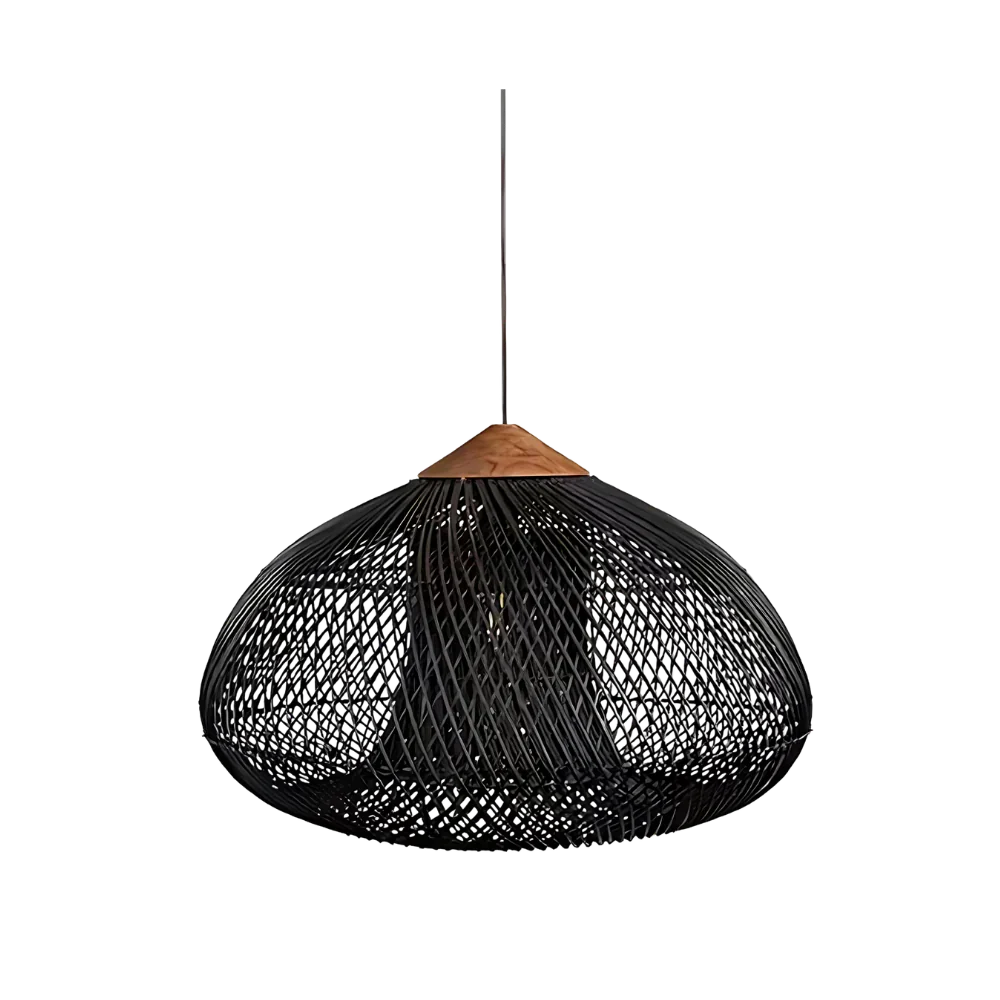 Elegant Handmade Rattan Japandi Pendant Light