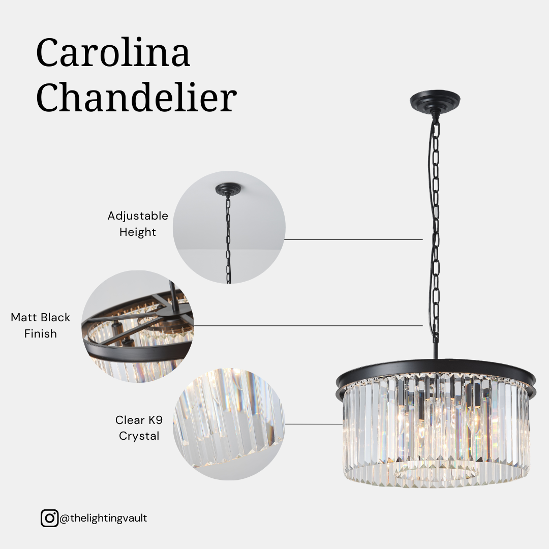 Carolina Large Crystal Chandelier Ceiling Light