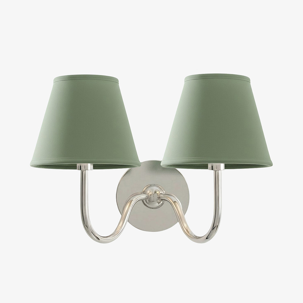 Luvora Wall Lamp 2 Heads / Chrome / Sage Green Plain