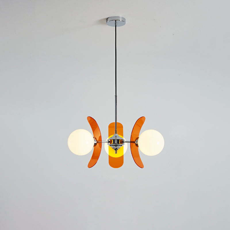 Coloured Acrylic Sputnik Chandelier