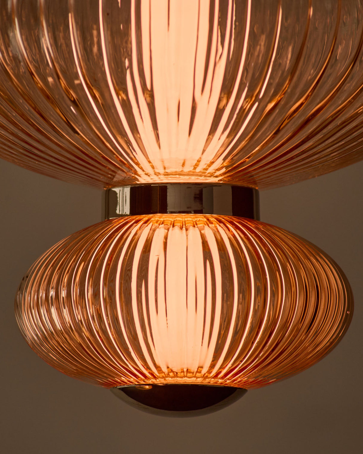 Cynthia Champagne Glass 3-Drop Pendant Light close-up