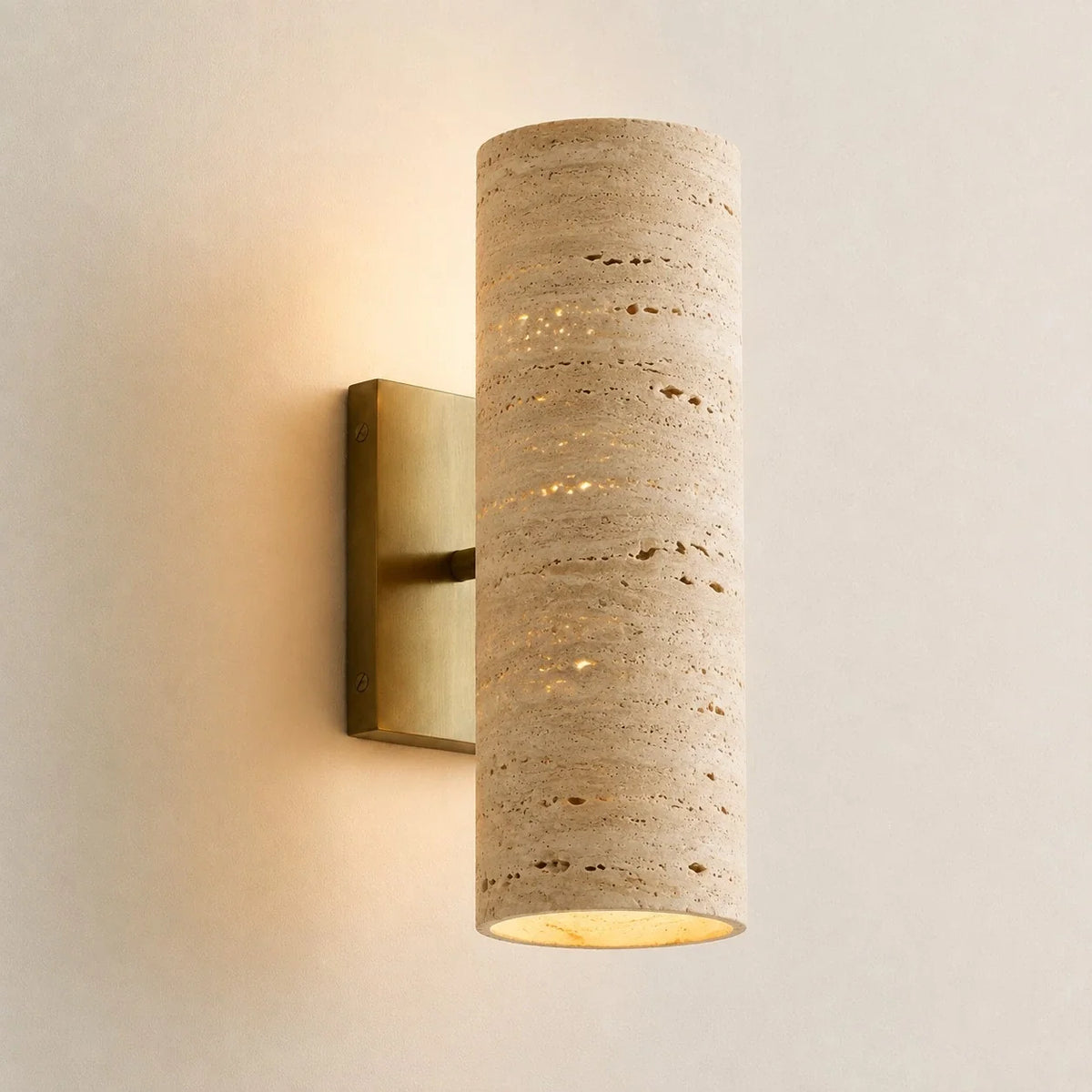 Doran Modern Elegant Alabaster Tube Sconce