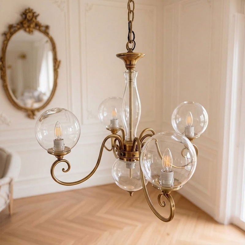 Evelyn Glass Globe Chandelier