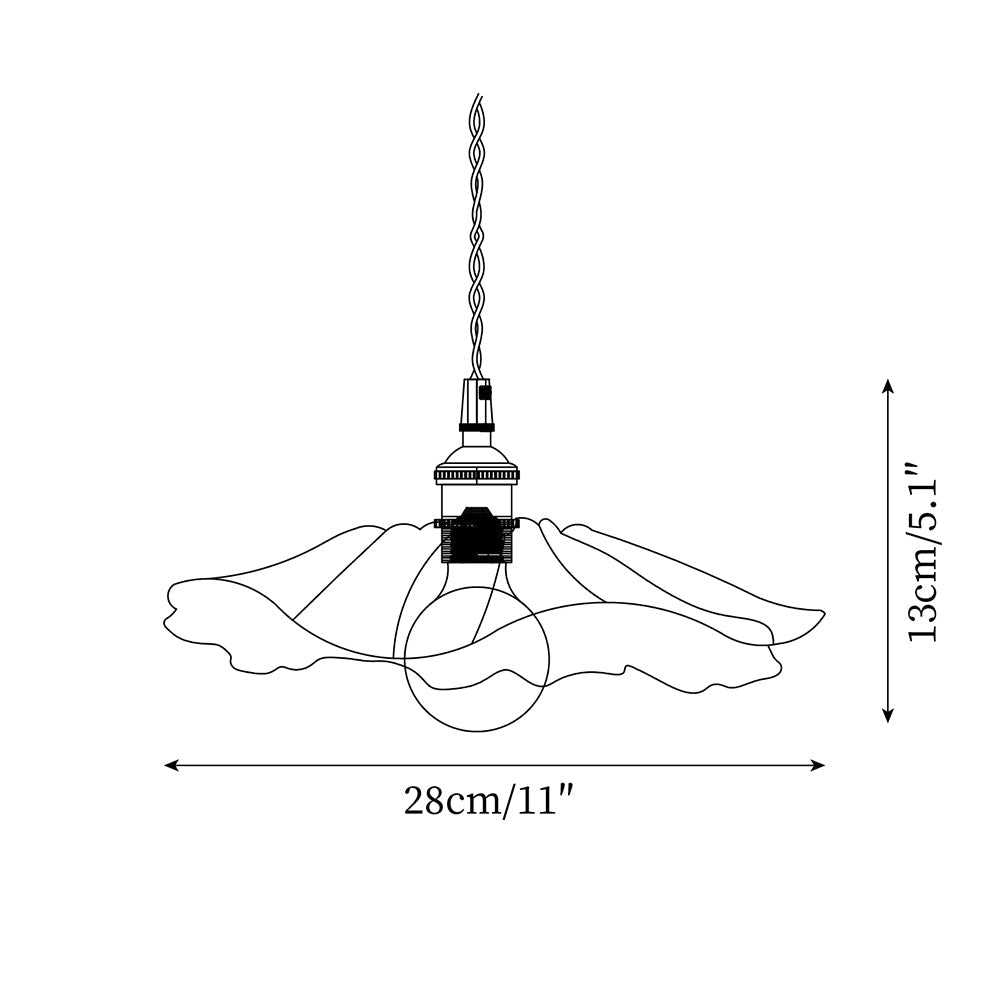 Flower Glass Plug-In Pendant Lamp lifestyle