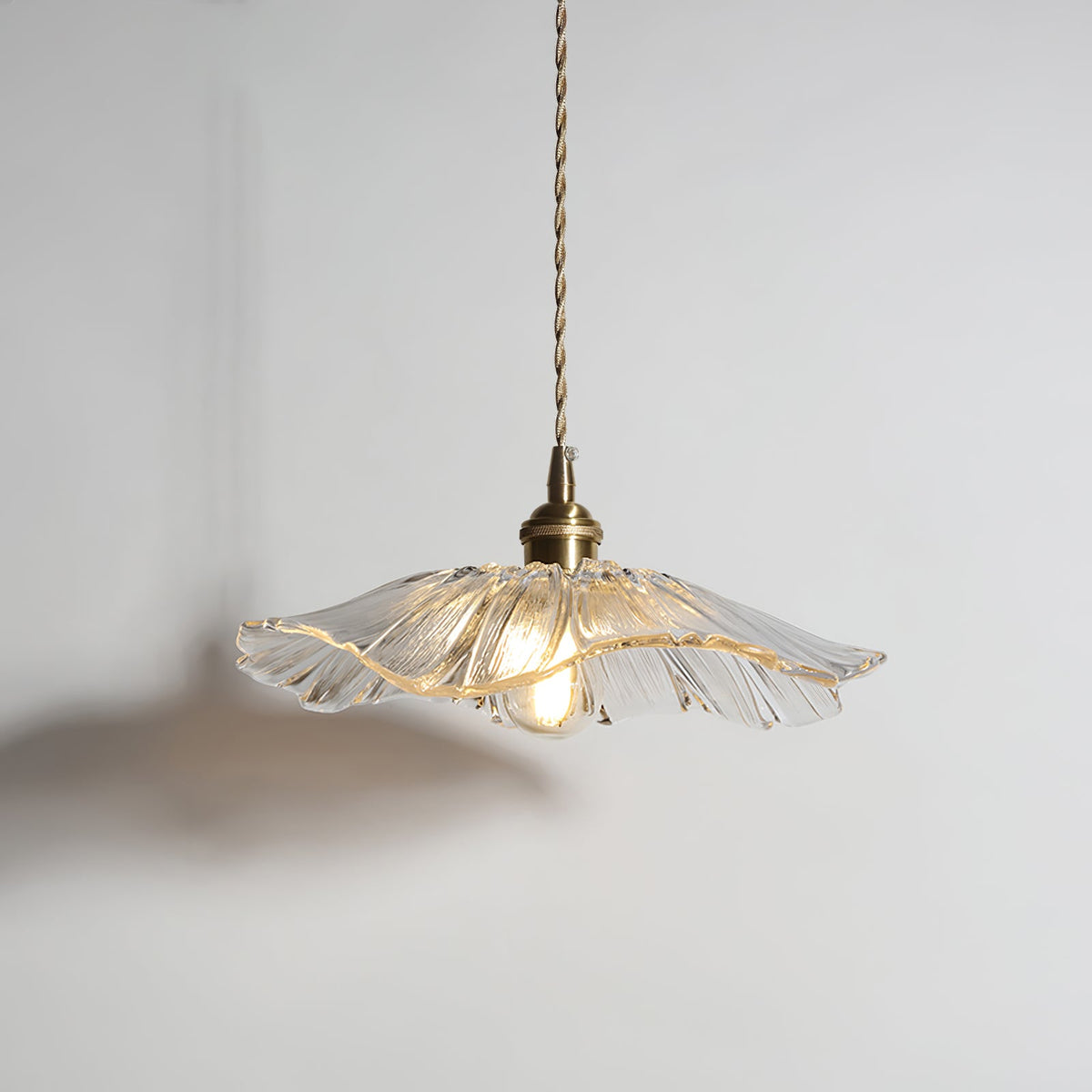Flower Glass Plug-In Pendant Lamp