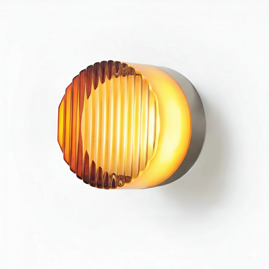 Nordic Luminous Dimple Glass Modern Wall Light