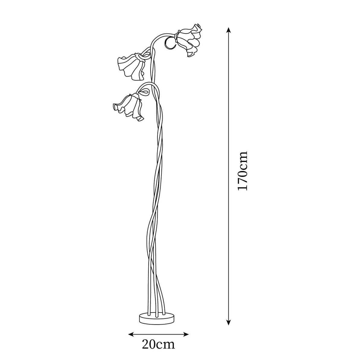 Calla Flowers Floor Lamp detail