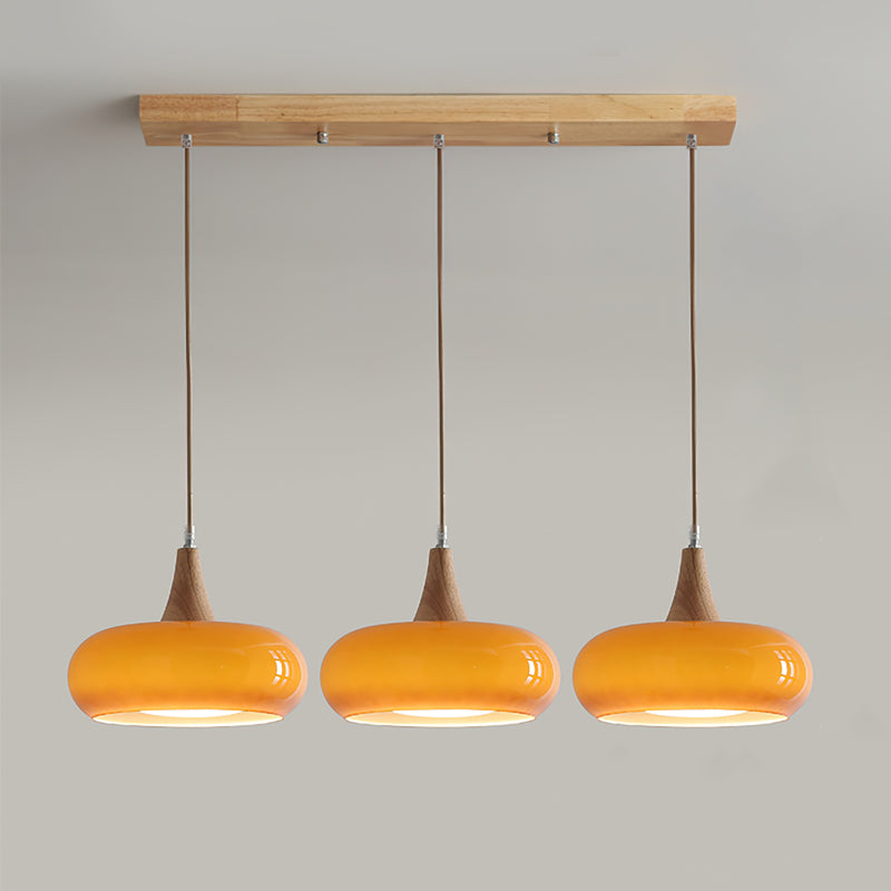 Charlotte pendant light 3 Heads Orange