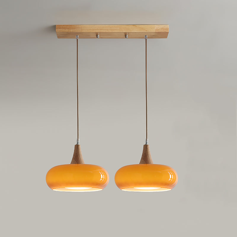 Charlotte pendant light 2 Heads Orange