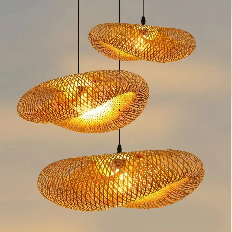 Sorel Bamboo Wicker Chandelier