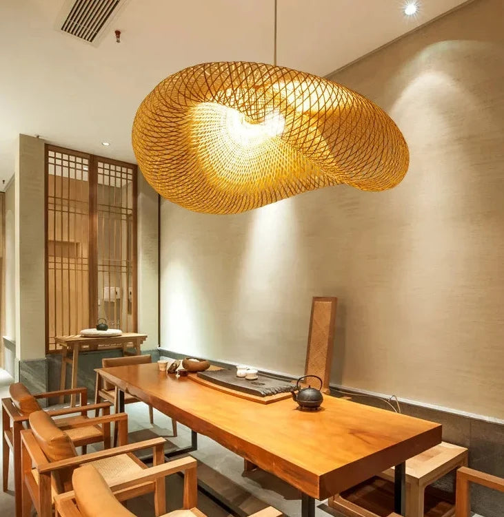 Sorel Bamboo Wicker Chandelier