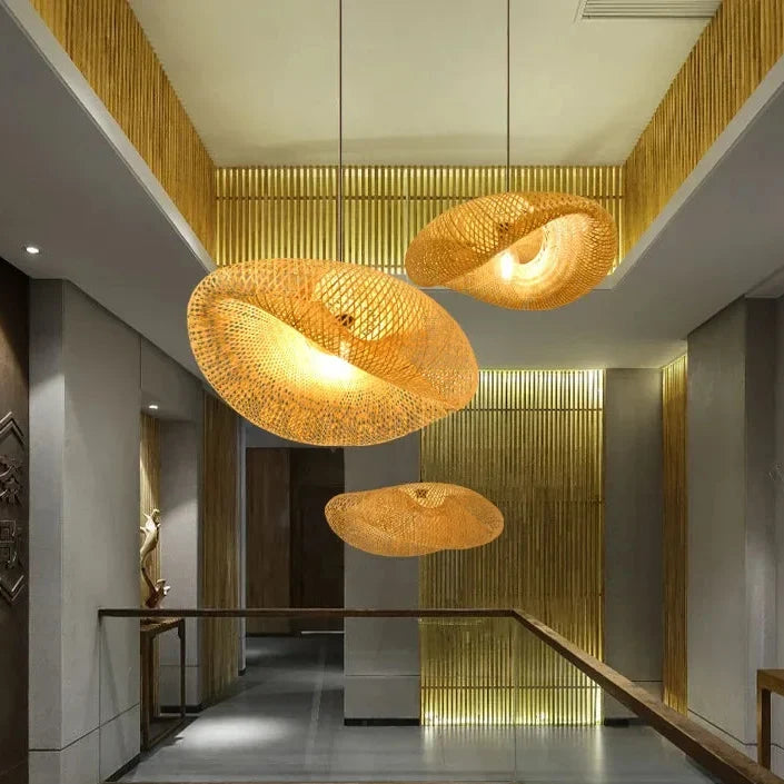 Sorel Bamboo Wicker Chandelier