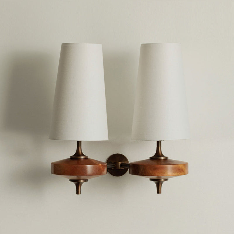 Nydorisra wall lamp 2 heads white shade — GildNest UK
