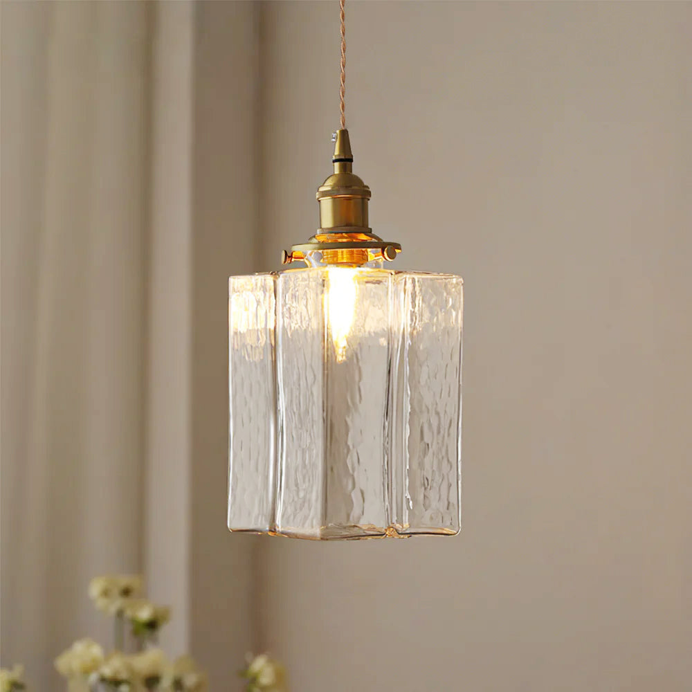 Jewel Glass & Brass Pendant Light