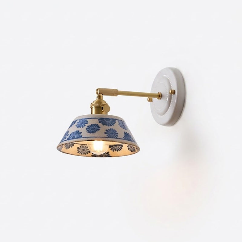 Porcelain Indigo Wall Lamp Model A