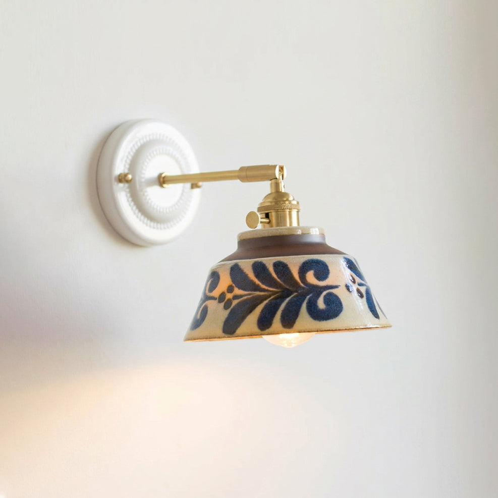 Porcelain Indigo Wall Lamp Model D