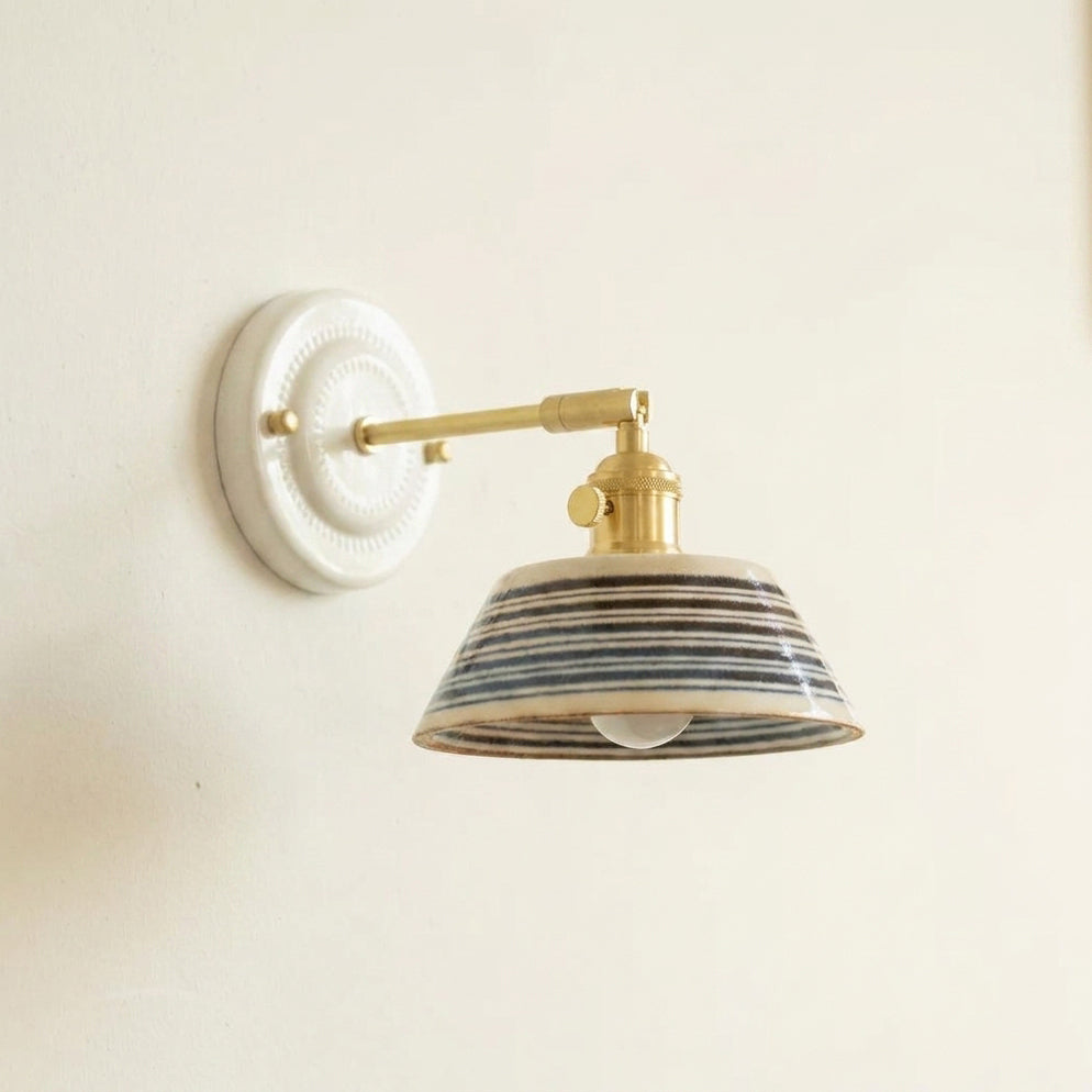 Porcelain Indigo Wall Lamp Model E