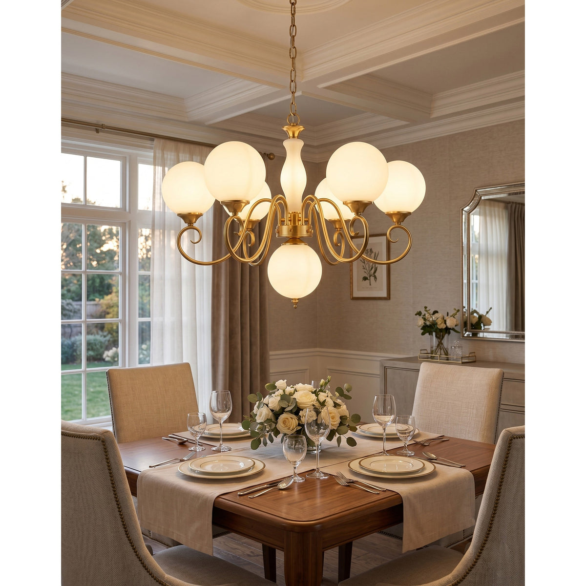 Evelyn Glass Globe Chandelier