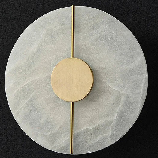 Luna Round Alabaster Wall Light