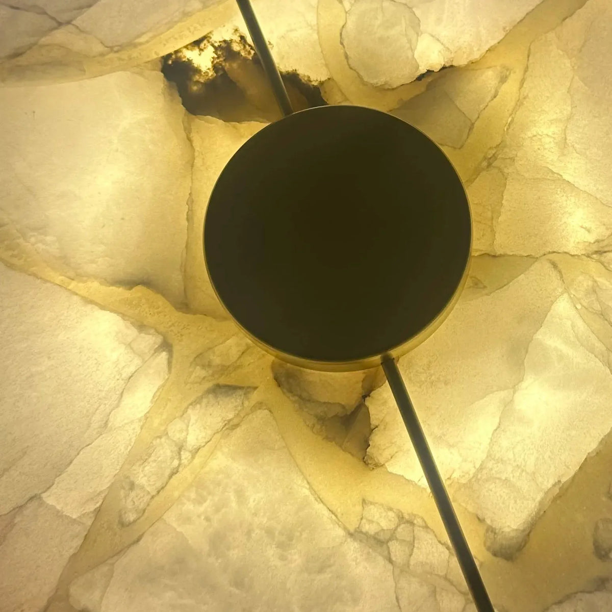 Luna Round Alabaster Wall Light