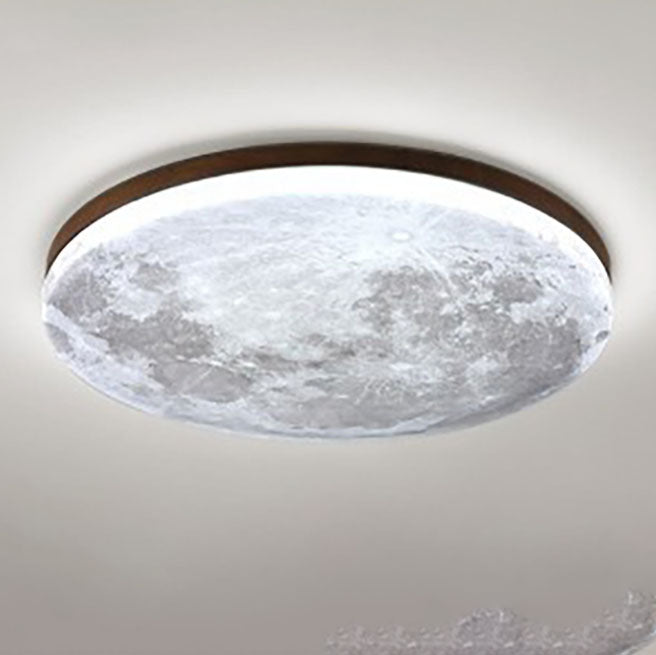 Moon Round Flush Mount Ceiling Light 26cm