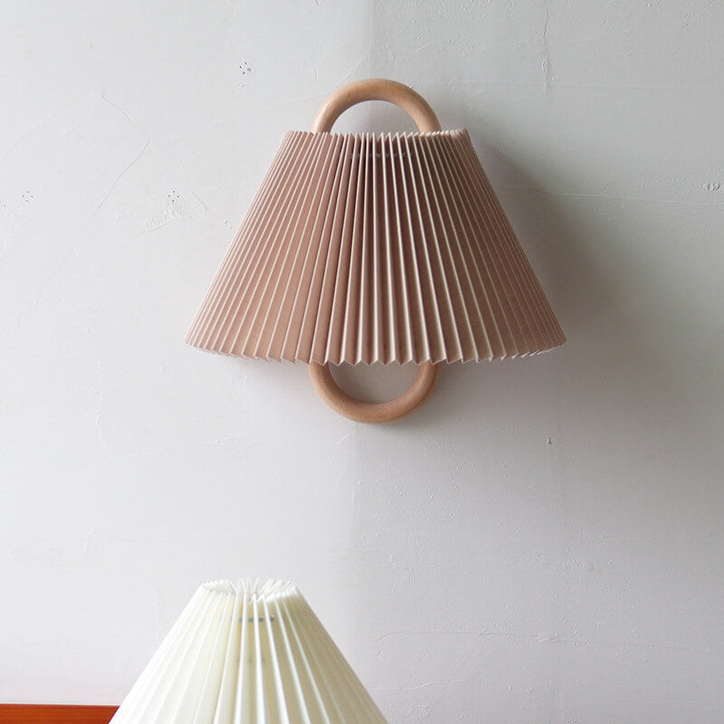 Wall Sconce Lamp Coffee Pleated