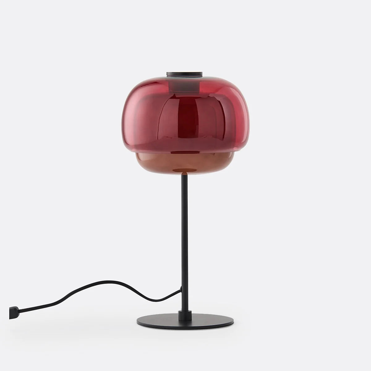 Sanae Modern Retro Double-Dome Colored Glass Table Lamp