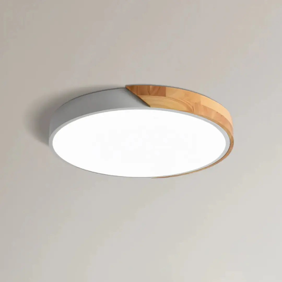 Scandinavian wooden LED ceiling light white — GildNest UK