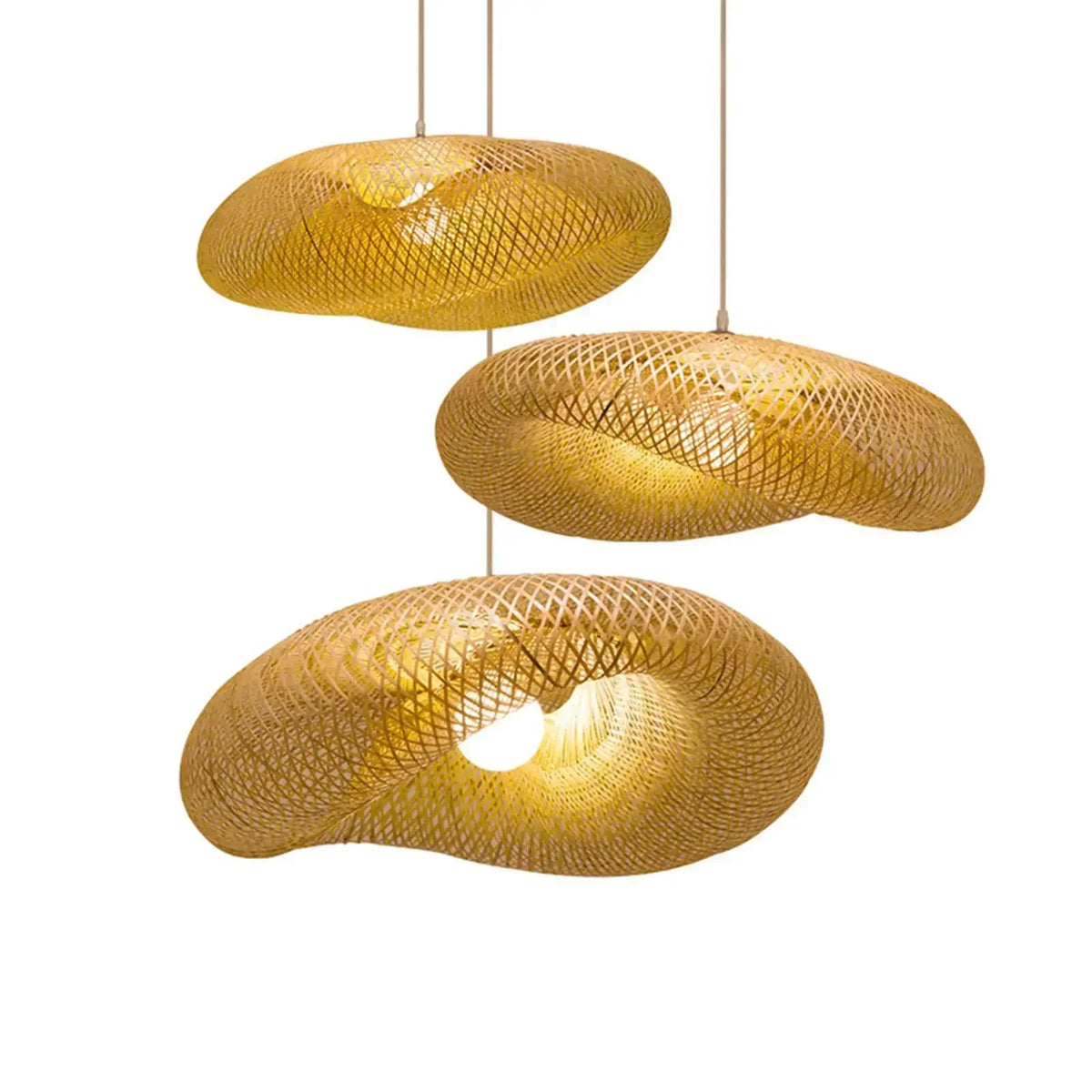 Sorel Bamboo Wicker Chandelier