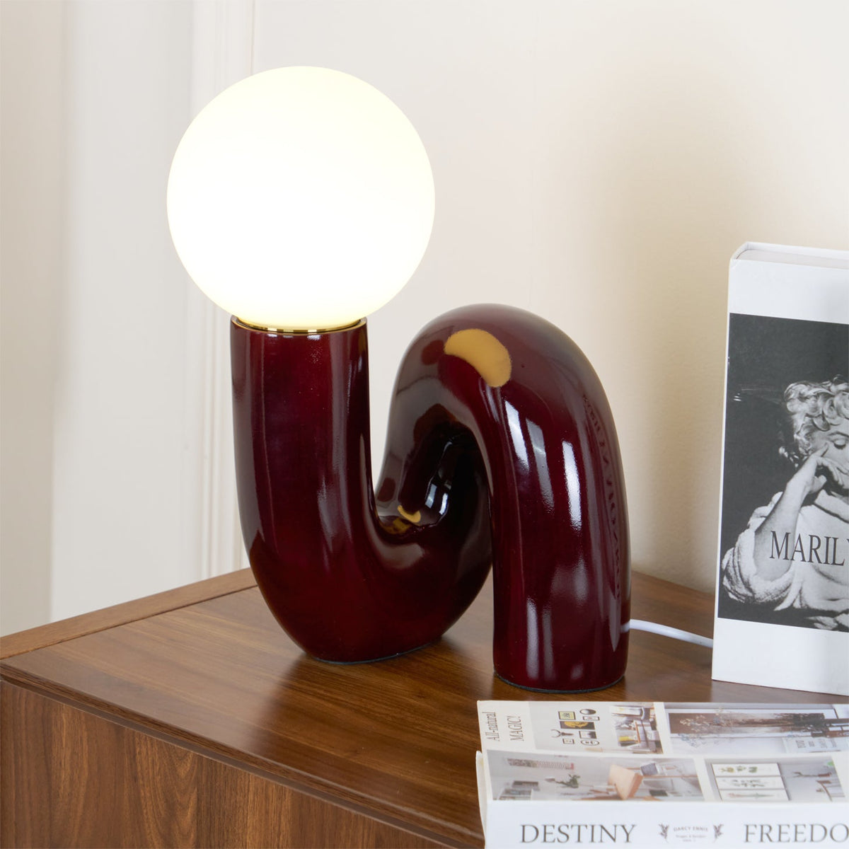 Spiral Glass Table Lamp