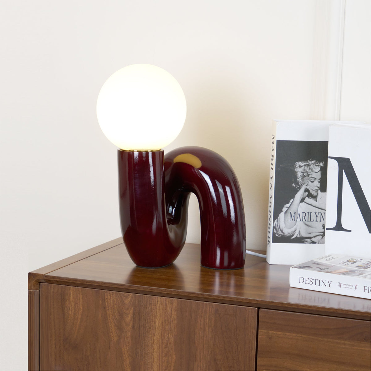 Spiral Glass Table Lamp