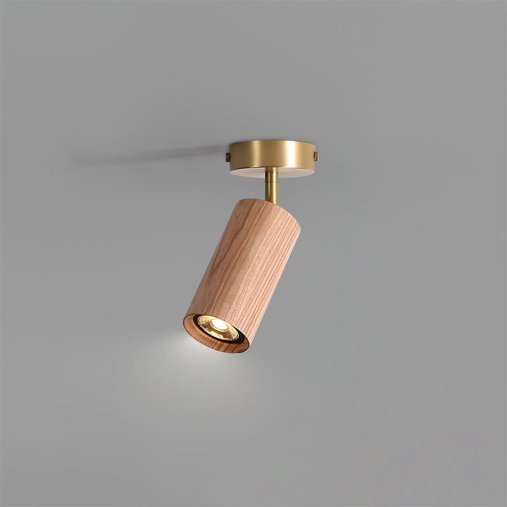 Thio Wooden Track Lighting 1 Head Wood