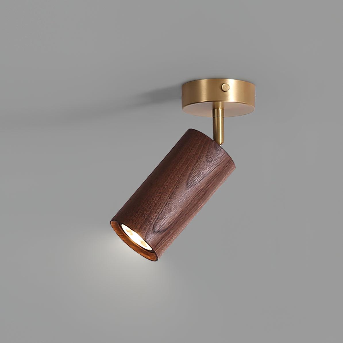 Thio Wooden Track Lighting 1 Head Walnut