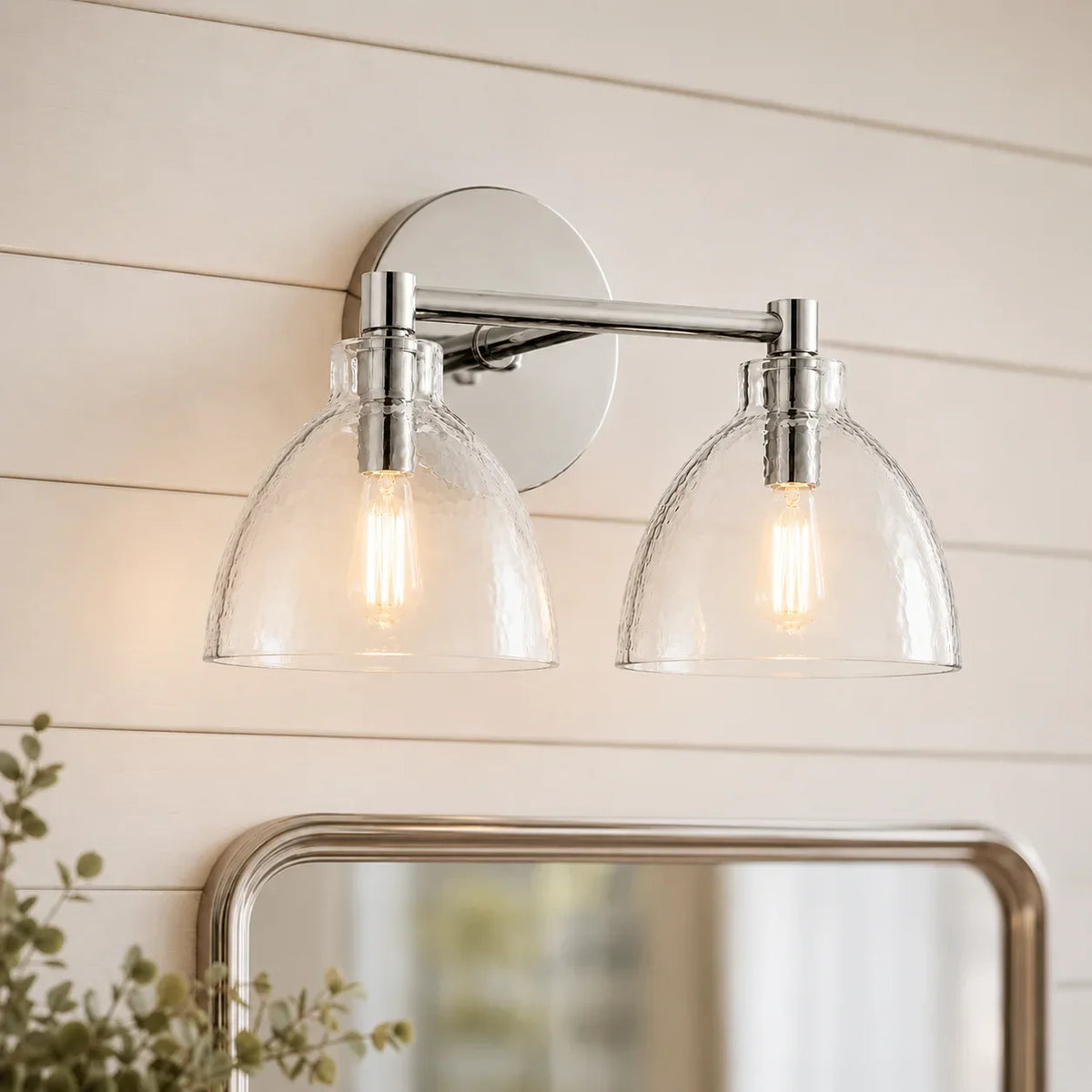 Xeno Antique Brass Recycled Glass Wall Sconce